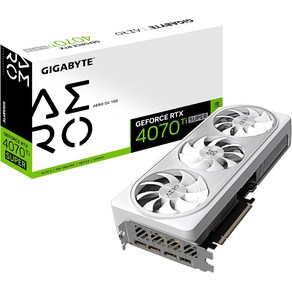 GIGABYTE GeFoce RTX 4070 Ti Supe AERO OC 16G 그래픽 카드 3X WINDFORCE 팬 16GB 256비트 GDDR6X GV-N407TSAERO