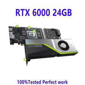 NVIDIA 쿼드로 RTX 6000 GDDR6 384bit 그래픽 카드 RTX 6000 48GB 24GB, 01 RTX 6000 24GB, 1개