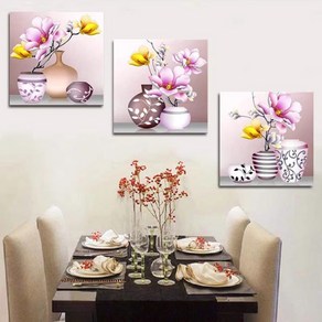 화려한 diy 대형 보석십자수 꽃 그림 비즈십자수 3단 세트 목련꽃 도구 취미 키트, 헤링본 120x40cm, 1개