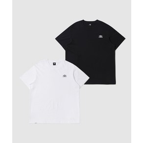 엄브로 UMBRO 2PACK 반팔 티셔츠 화이트 블랙 UP311CRS72