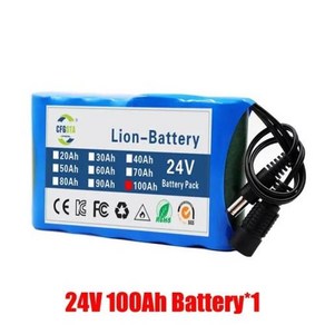 100 리튬 이온 배터리 팩 용량 24V 6S1P 100000mah DC 126 V 100Ah CCTV 캠 모니터