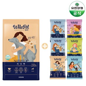 유한양행 윌로펫 뉴트리탑 시니어 1.2kg 강아지 소프트 사료 + 30g 추가 증정, 1개, 닭