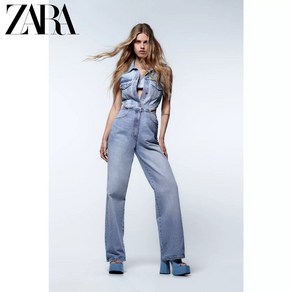 ZARA 자라 FULL LENGTH 컷아웃 데님 점프수트