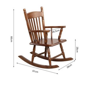 엔틱흔들의자 원목 인테리어 락킹체어 라운지 클래식, 월넛 소형, 1개