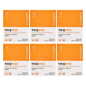 락토필엔테로 19종 프로바이오틱스 100억보장 30캡슐 6박스, 30정, 6개