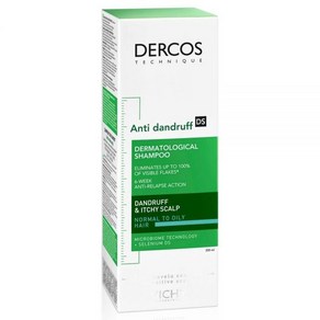 일반 모발에서 지성 모발을 위한 DERCOS 안티 비듬 DS 샴푸 200ml 6.76온스(4276-4607-4449) 모델(12705-1859)