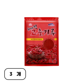 류씨네 중국산 고춧가루 중식용, 1kg, 3개