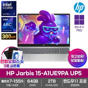 HP 노트북 Jabis 15-A1UE9PA UP5 64GB램 SSD2TB Win11Po 인텔 울트라7-155H 인강용 업무용, WIN11 Po, 64GB, 2TB, 실버