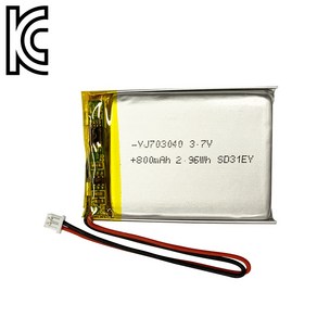 YJ 리튬폴리머배터리 KC인증충전지 3.7V YJ703040 800mAh, 1개, 1개입