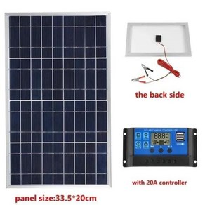 미니발전기 휴대용 야외 충전식 태양 전지 가정용 패널 12V 다결정질 USB 300W, 1개