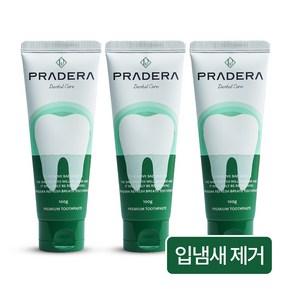 프라데라 인생치약 구취케어 입냄새 무불소, 100g, 3개