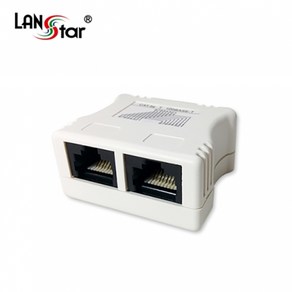 랜스타 CAT.5E RJ45 UTP 8P8C 고급 Y형 커플러, 1개