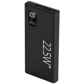 BuGeum 초고속충전 대용량보조배터리 20000mAh PD 22.5W 잔량표시 멀티단자, 검은색