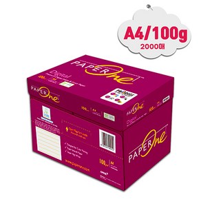 PaperOne 친환경 프리미엄 A4용지 100g A4 1BOX 2000매