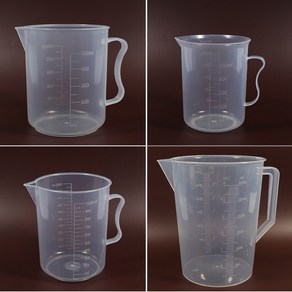 계량컵 플라스틱비커 손잡이 비이커 눈금컵 대용량 가정용 베이킹, 02_비커 100ml 10개, 10개