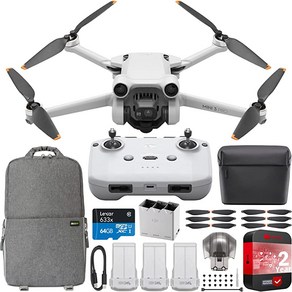 [초특급] DJI 미니 3 프로 카메라 드론 쿼드콥터 RC-N1 조종기 플라이 모어 키트 CP.MA.00000488.02 4K 48MP 확장 보호 번들 데코 기어 백팩 FPV V