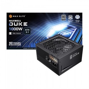 맥스엘리트 MAXWELL DUKE 1000W 80PLUS PLATINUM 풀모듈러 ATX 3.1 (PCIE5)