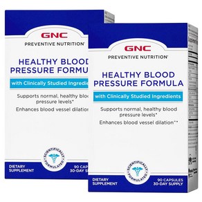 GNC [2개 SET] 프리벤티브 블러드 프레셔 포뮬라 90정 (캡슐) Peventive Nutition Healthy Blood Pessue 90caps, 1개