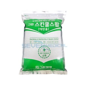 그린 스킨쿨스왑 1kg 대용량알콜솜 알콜스왑 지퍼백, 1개, 1개입