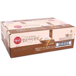 햇반 쌀눈 가득 쌀밥, 210g, 18개