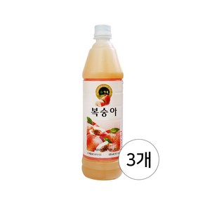 청솔 복숭아 음료베이스 835ml / 과일원액, 3개