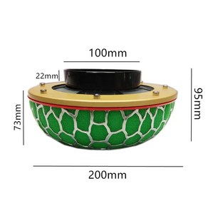 고유량 자동차 공기 필터 HKS 냉기 흡기구용 머쉬룸 헤드 60mm 100mm 고성능 흡입 범용 액세서리, 한개옵션1