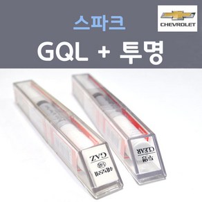 쉐보레 스파크 GQL 러셔스키스핑크 붓펜 155 + 투명마감용붓펜 자동차 차량용 카 페인트, 2개, 8ml