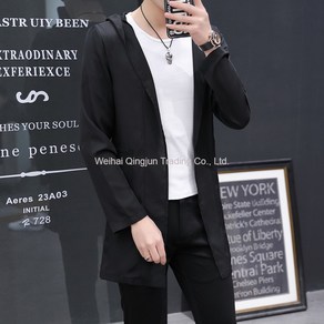 WARM 남자트렌치코트 바람막이옷 남성중 롱타입 2020뉴타입 봄가을 망토 무릎을넘기는 여름시즌 얇은타입 외투남성