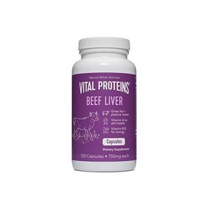 Vital Poteins Gass-Fed Desiccated Beef Live Pills - (120 Capsules 750mg Each), 1개, 120정