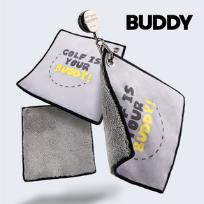 BUDDY 골프 양면 볼타올 끊어지지않는 릴와이어 케이블 필드 라운딩 용품, 그레이, 1세트, 20cm