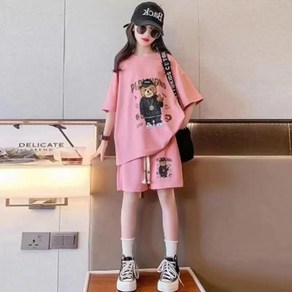재한 주니어 캐주얼 반팔 반바지 상하복세트 [2645]