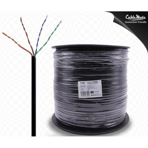 CAT5E 옥외용UTP 305M Outdoor 블랙 단선 24AWG 드럼형