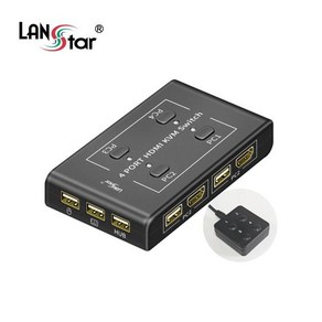 랜스타 LS-HD4KVM-N HDMI KVM 스위치 4포트