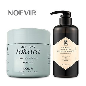 노에비아 도카라 씨 미네랄 딥 컨디셔너 S 헤어팩350g+블랙비어 탈모 샴푸 500ml, 1개, 350ml