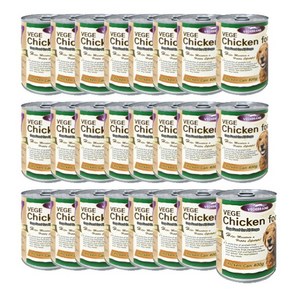 베게브랜드 강아지 습식 캔, 닭고기맛, 400g, 24개