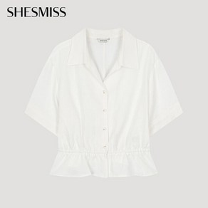 [쉬즈미스(SHESMISS)] [쉬즈미스] 린넨 크롭 밴딩 블라우스_SWWBLO22030_OW