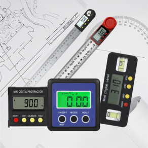 델로나 디지털 전자 각도기 수평계 경사계 각도계, (3) 고급형 디지털 수평계, 1개