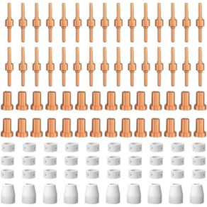 100피스 플라즈마 커터 팁 전극 및 노즐 키트 PT31 CUT 30 40 50 플라즈마 커터 용접 도구용 소모품 액세서리, 1개, PT31-100Pcs