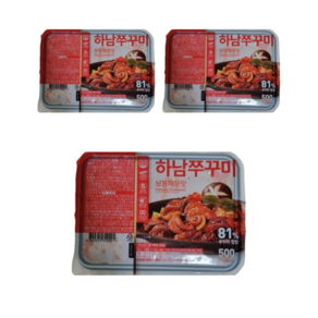 기타 [하남쭈꾸미]쭈꾸미볶음 500g 3팩, 3개, 500g보통매운맛3팩