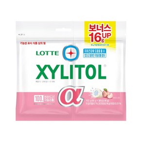 롯데자일리톨 알파 입안촉촉 피치, 102g, 5개