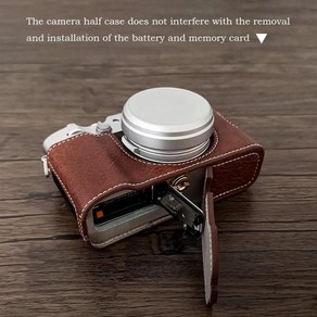 Fujifilm X100VI 레트로 PU 가죽 하프 바디 케이스 커버 개방 버전 카메라, 03 Coffee, 1개