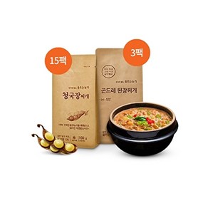 동트는농가 발효절정 청국장찌개 160g 15팩 + 곤드레된장찌개 200g 3팩, 1개, 기타, 기타