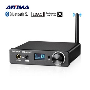 AIYIMA DAC-A5 맥스 헤드폰 앰프 ES9018K2M 미니 DAC 디코더 앰프 블루투스 5.1 APTX-LDAC 지원 DSD256 PCM384 리모컨