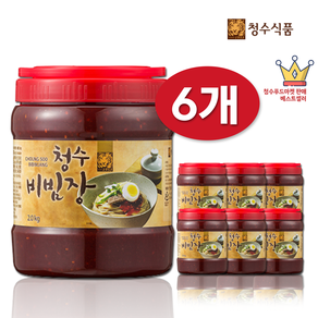 [청수식품] 청수 비빔장(냉면 국수 쫄면) 2kg x 6개