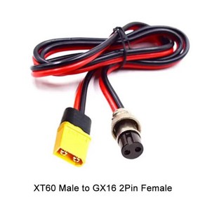 XT-60 항공 플러그 2 핀 3 수 암 충전 포트 ZERO 8X 스쿠터 소켓 액세서리, 01 Male XT-60 to 2pin