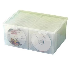 CD 케이스 보관함 상자 정리함 가정용 DVD 스냅 대용량 포함 커버 앨범 방진 디스크 투명, 1개, 기본