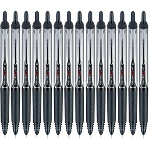 Pilot Pecise V5 RT 리필 가능 & 접이식 롤링 볼펜 엑스트라 파인 포인트 0.5mm 블랙 14개 팩 526672, 블랙 526672