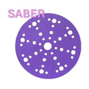 SABER 6인치(150mm) 48홀 세라믹 필름 원형사포 (1BOX 100장) (페스툴호환), #120, 100개