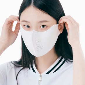 [AVAVE] 어베이브 라이트벤트 자외선차단 스포츠 골프 마스크 햇빛가리개 파크골프 스포츠 자전거 등산 러닝 마스크, 화이트 M, 1개