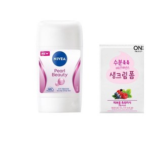 니베아 펄앤뷰티 스틱 데오드란트 50ml & 온더바디 생크림 폼 3ML